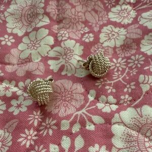 Tiffany & Co silver mesh knot earrings